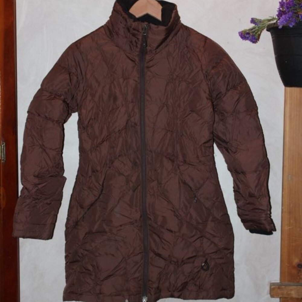 Brown Isis Mid Length Puffer Jacket